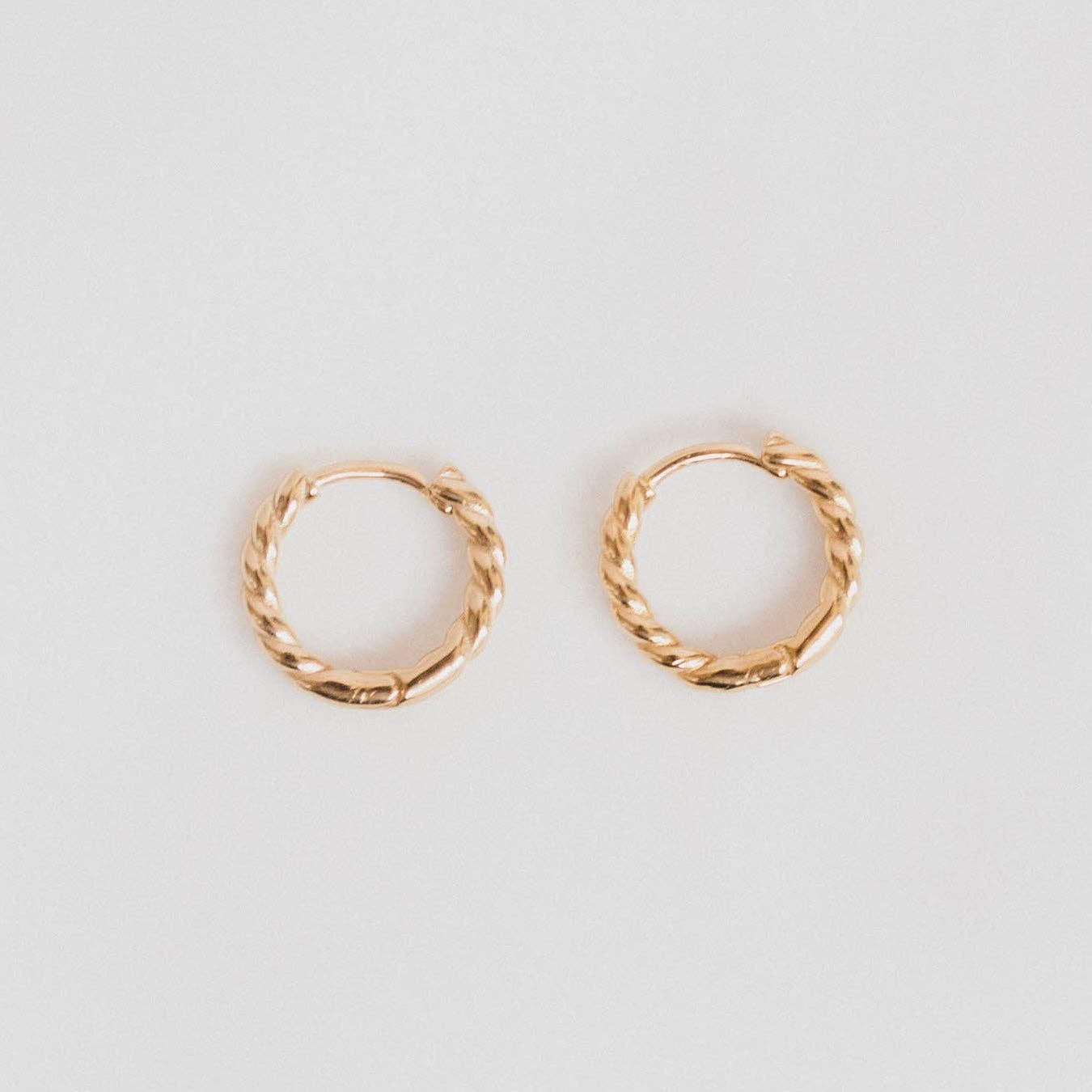 Petite Gold: Capri Mini Hoops