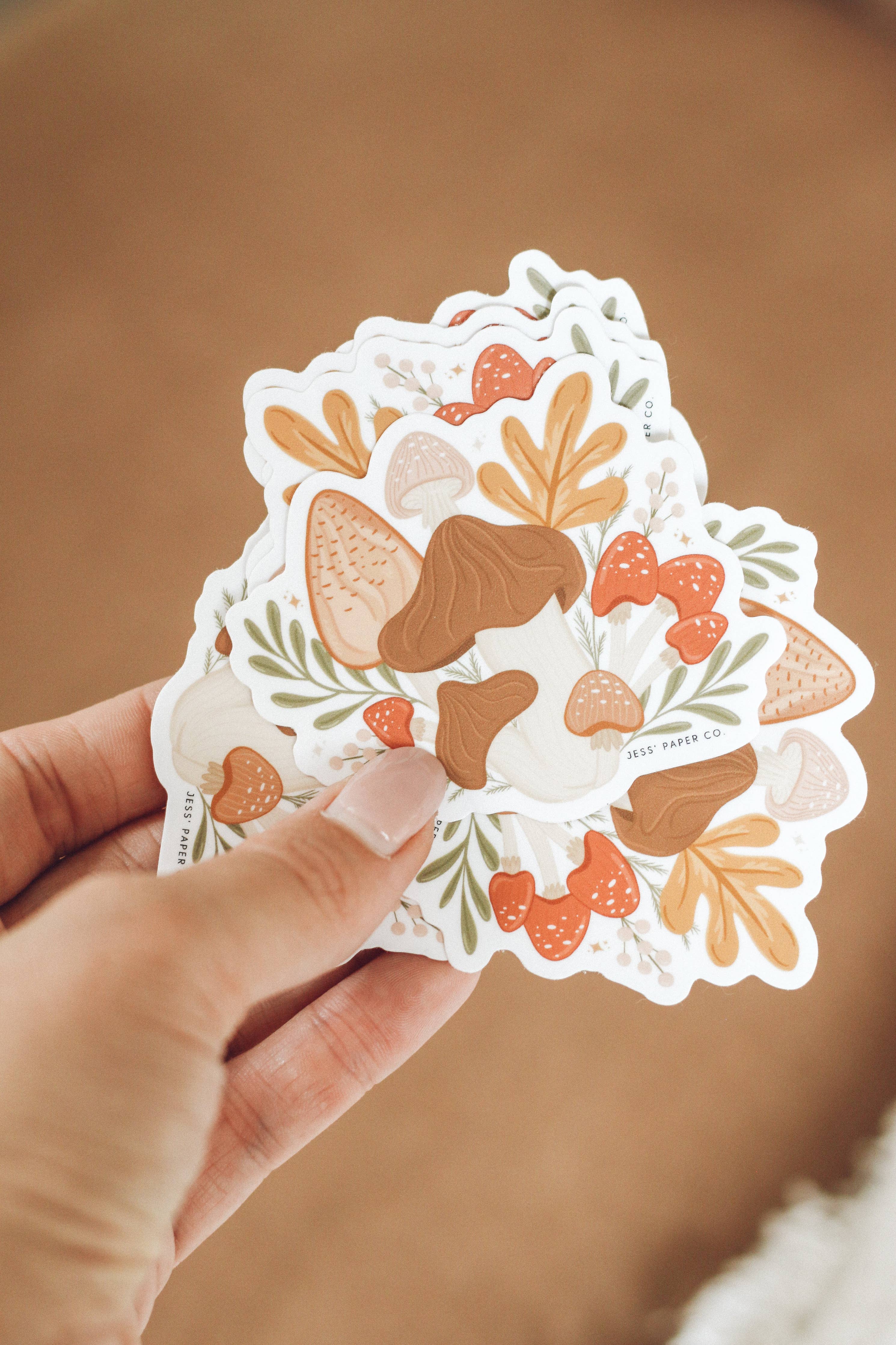 Jess's Paper Co:  Sticker - Wild Mushroom Sticker