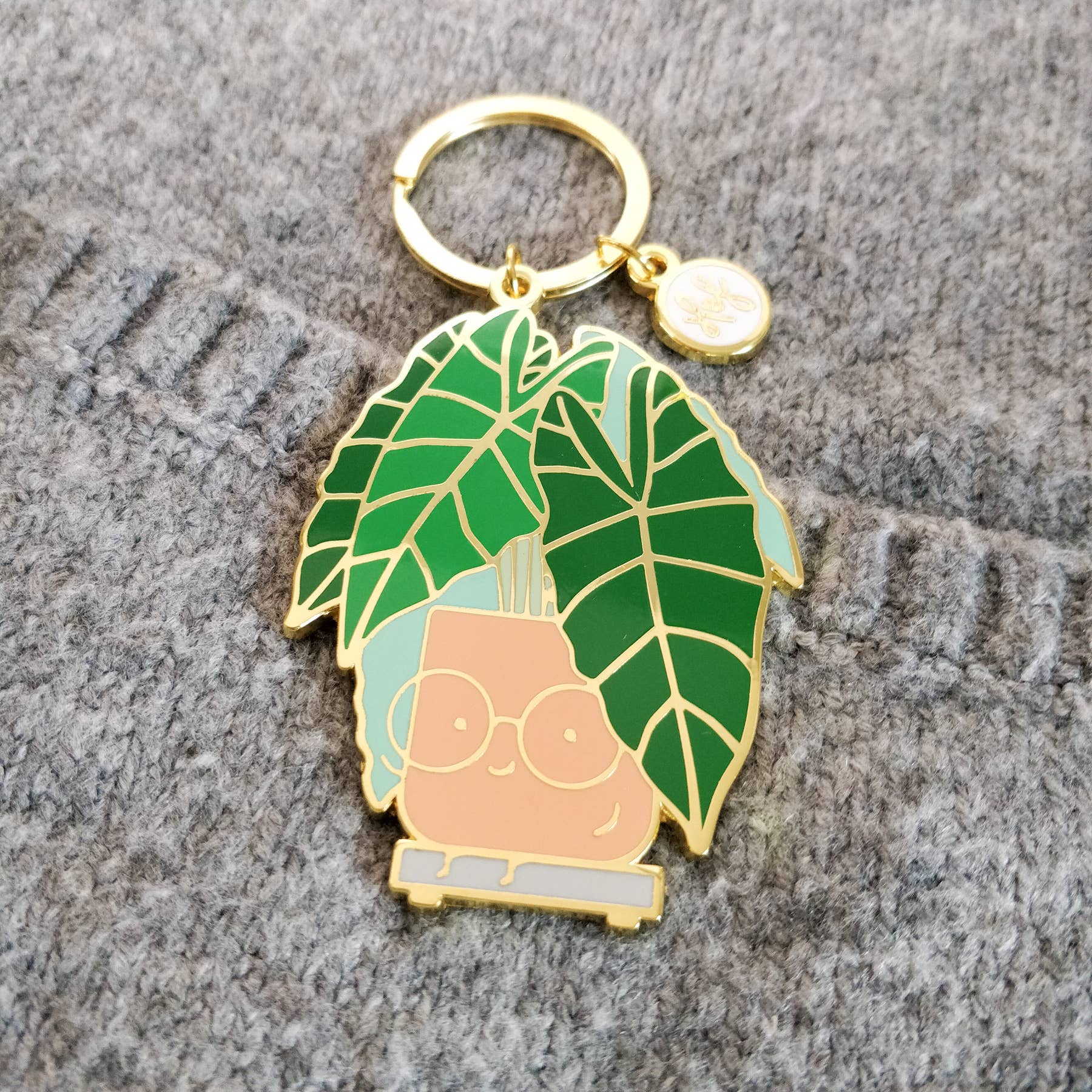 Home By Faith: Keychain - Alocasia Plant