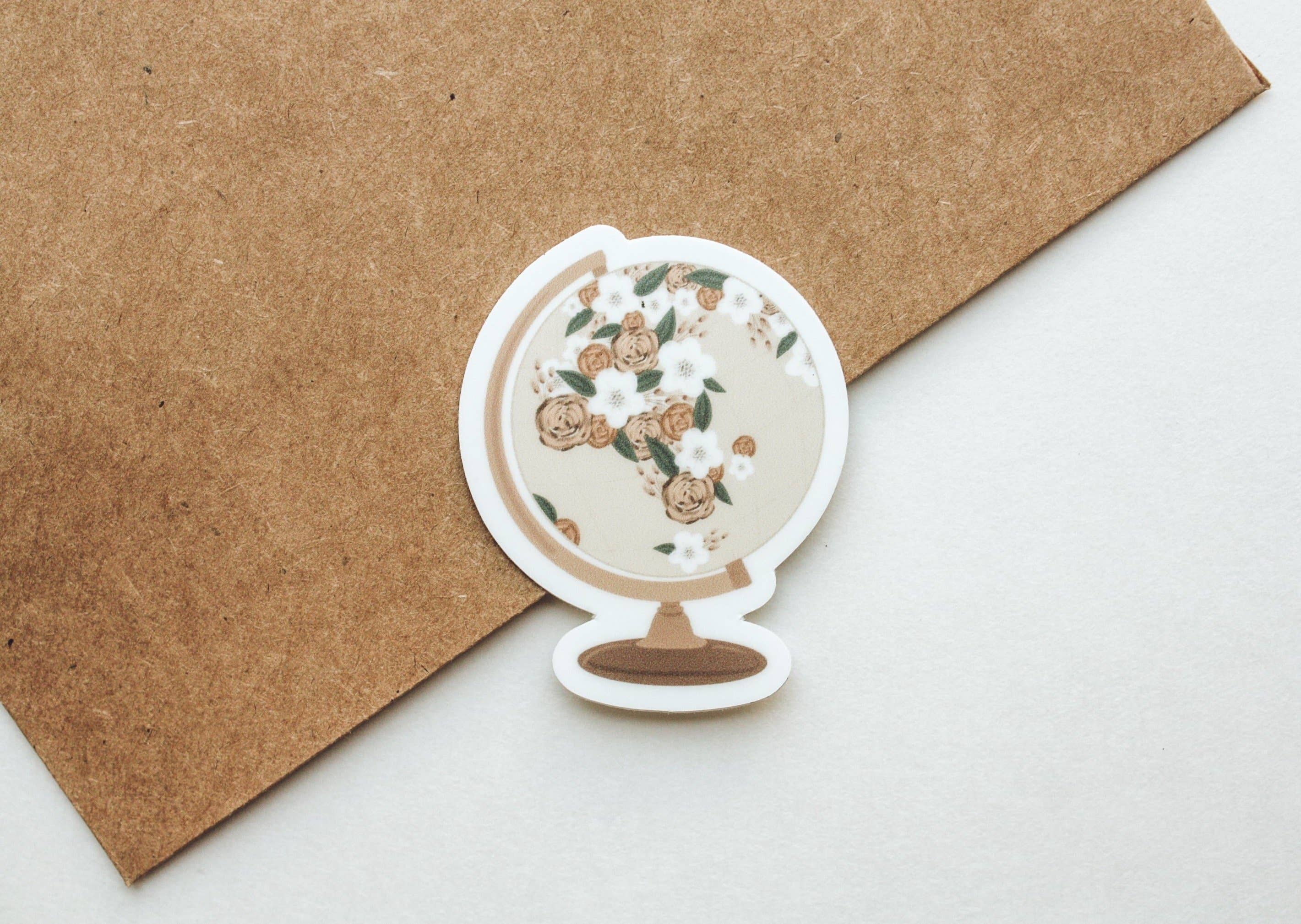 Jess's Paper Co: Sticker - Floral Globe