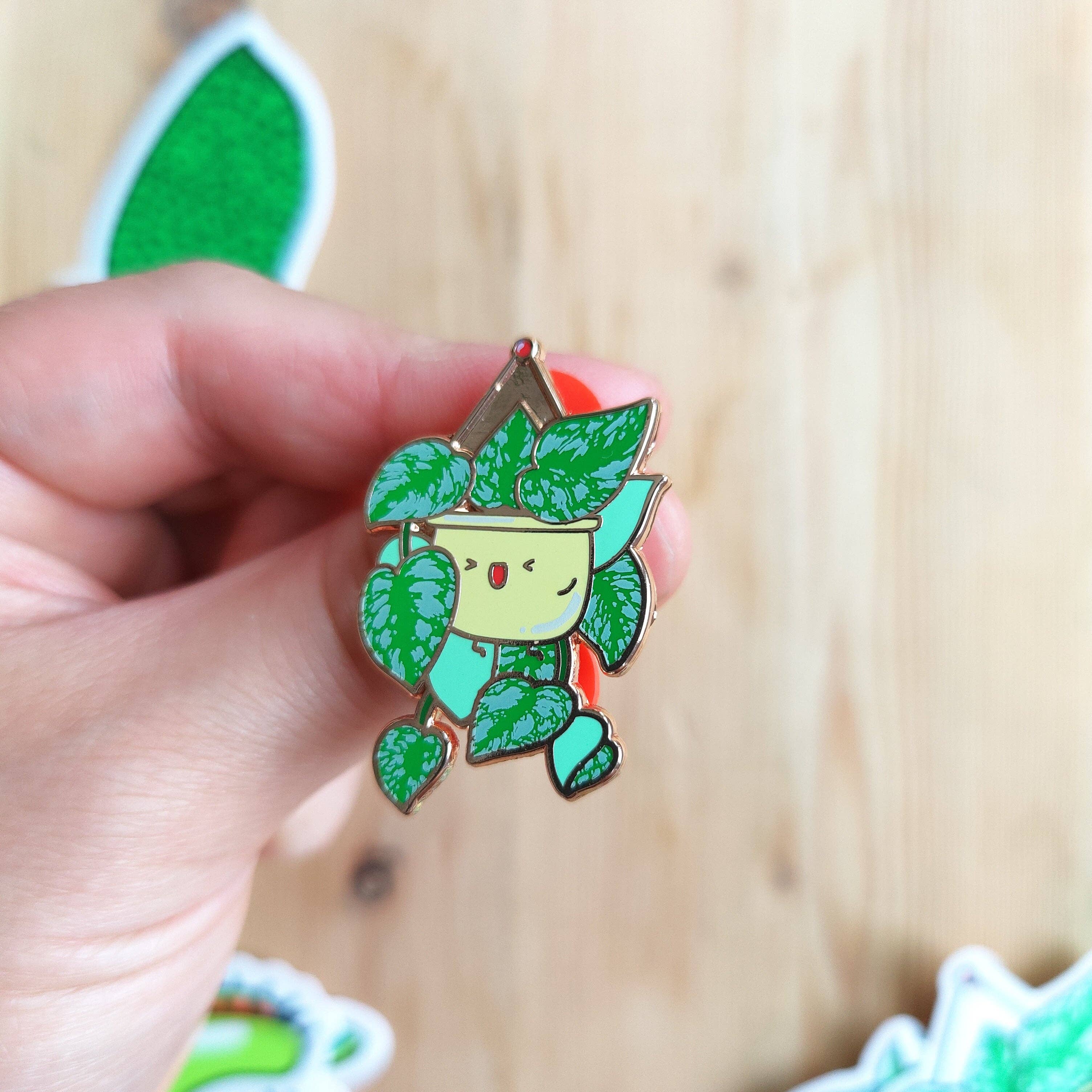 Home By Faith: Enamel Pin - Satin Pothos