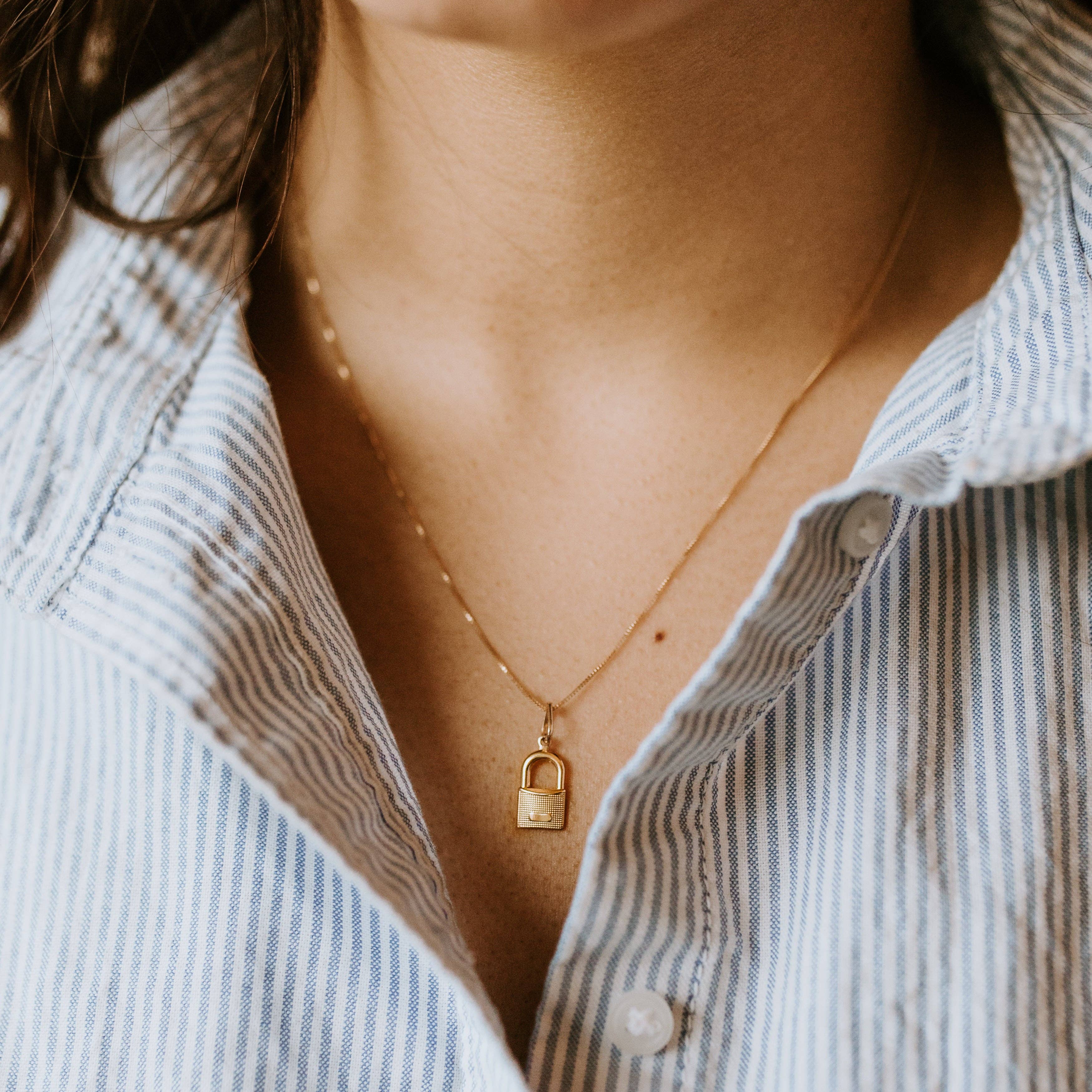Lil' Lock Necklace: 18 inches