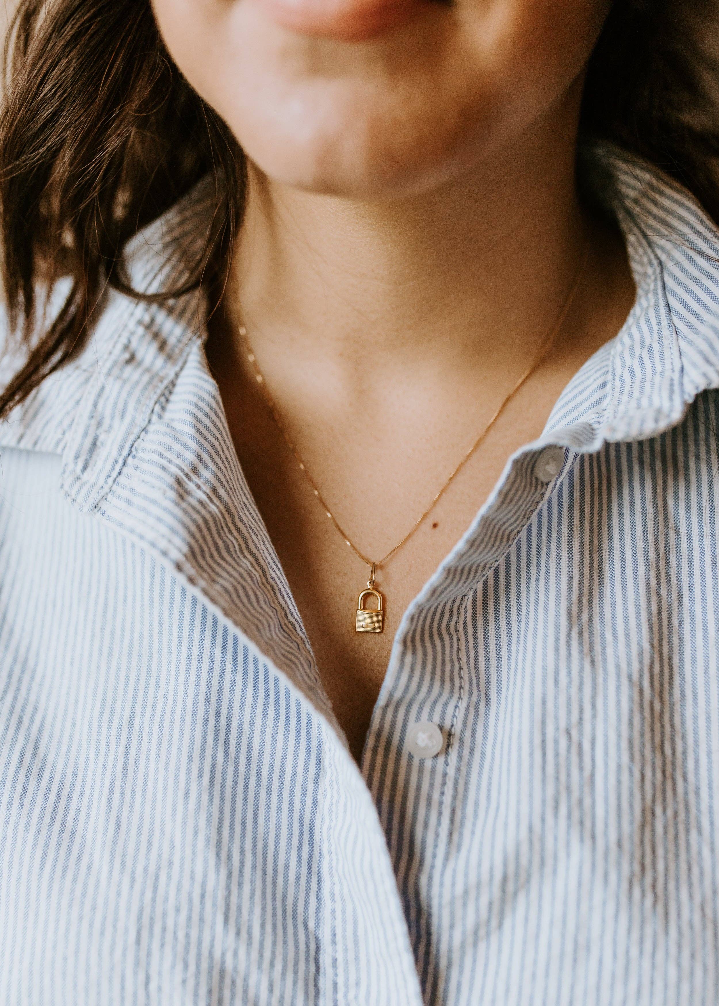 Lil' Lock Necklace: 18 inches