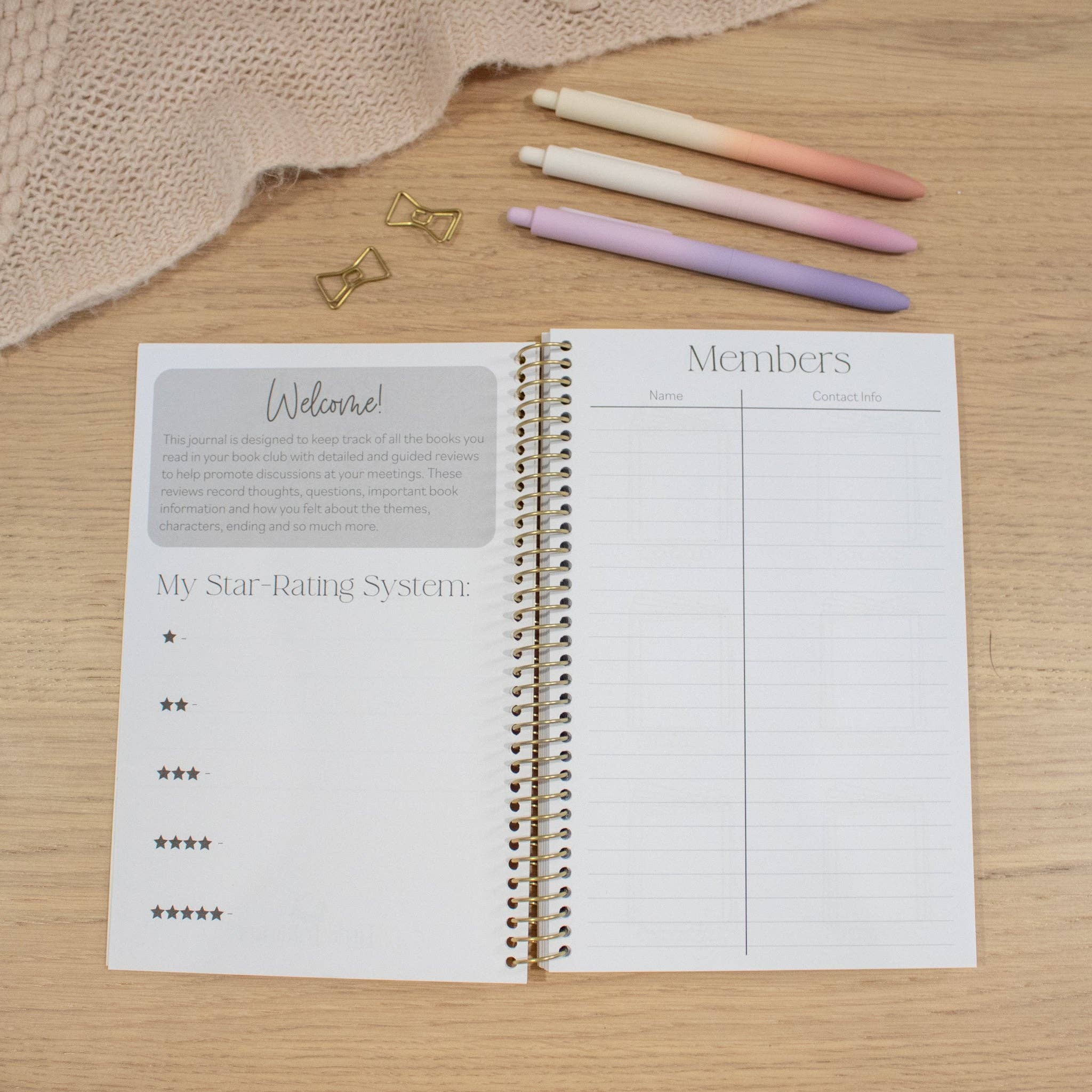 Book Club Journal - Black and Gold