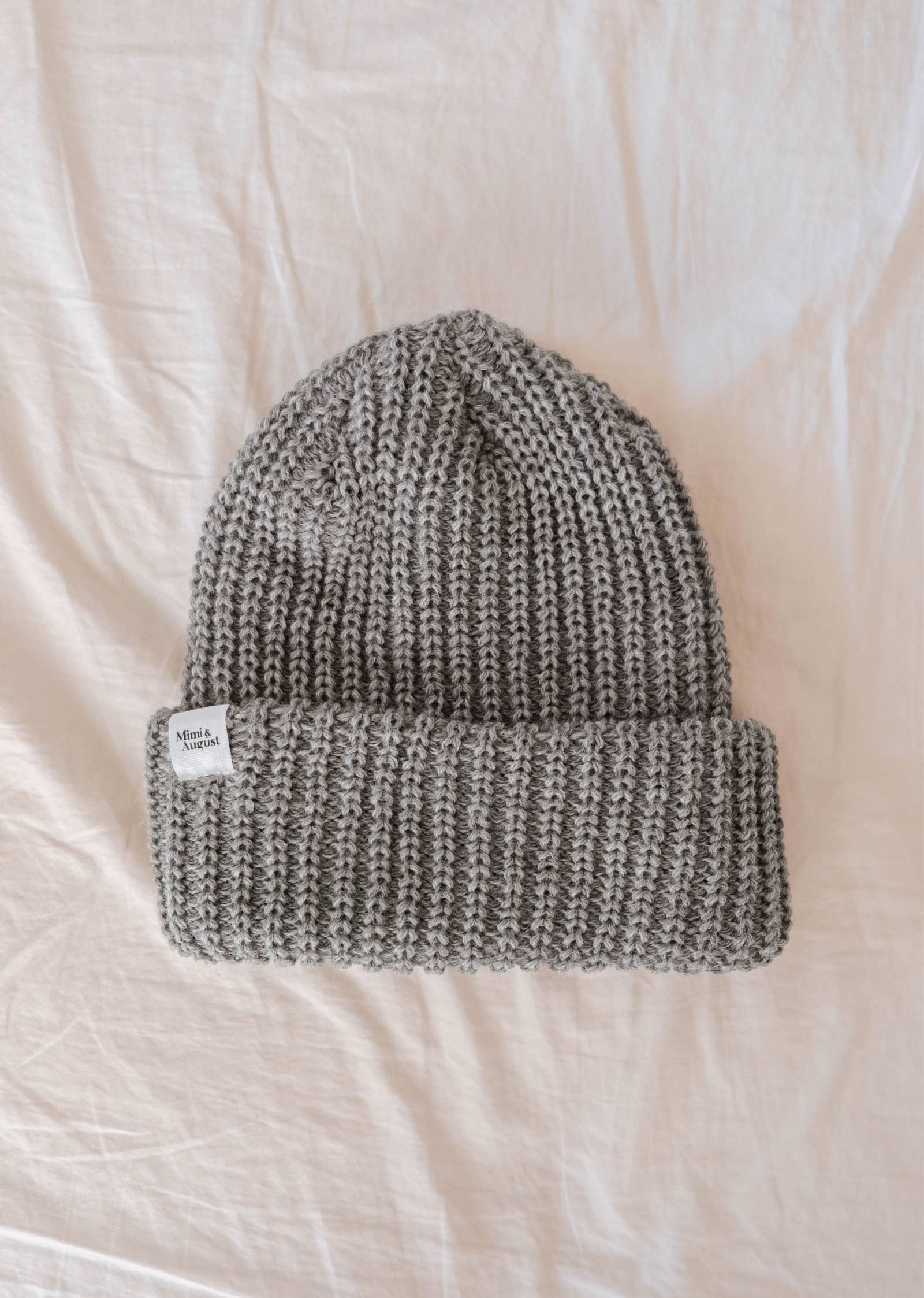 Mimi & August: Heather Grey Chunky Beanie