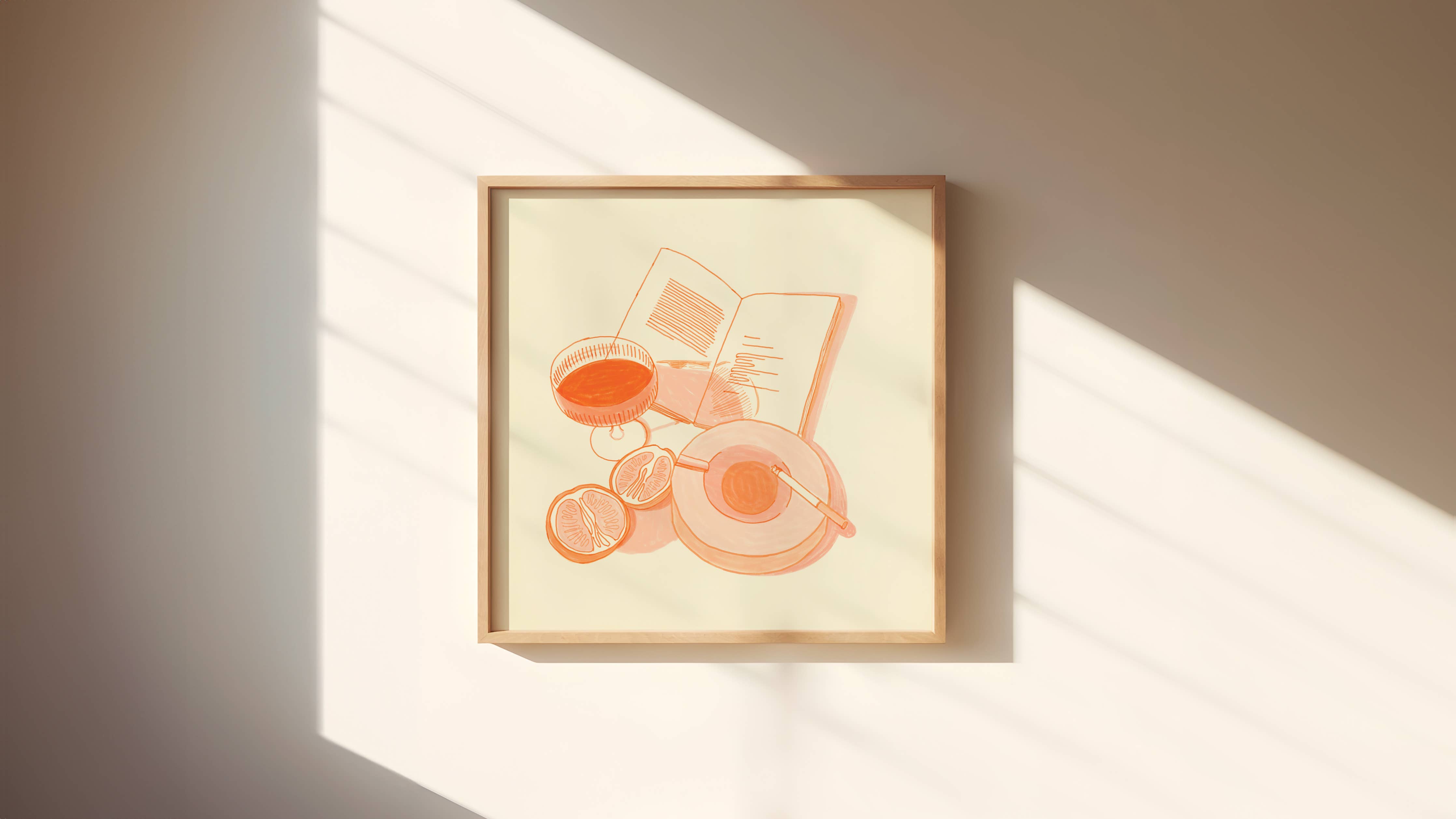 Cocktail and Cigarette Art Print