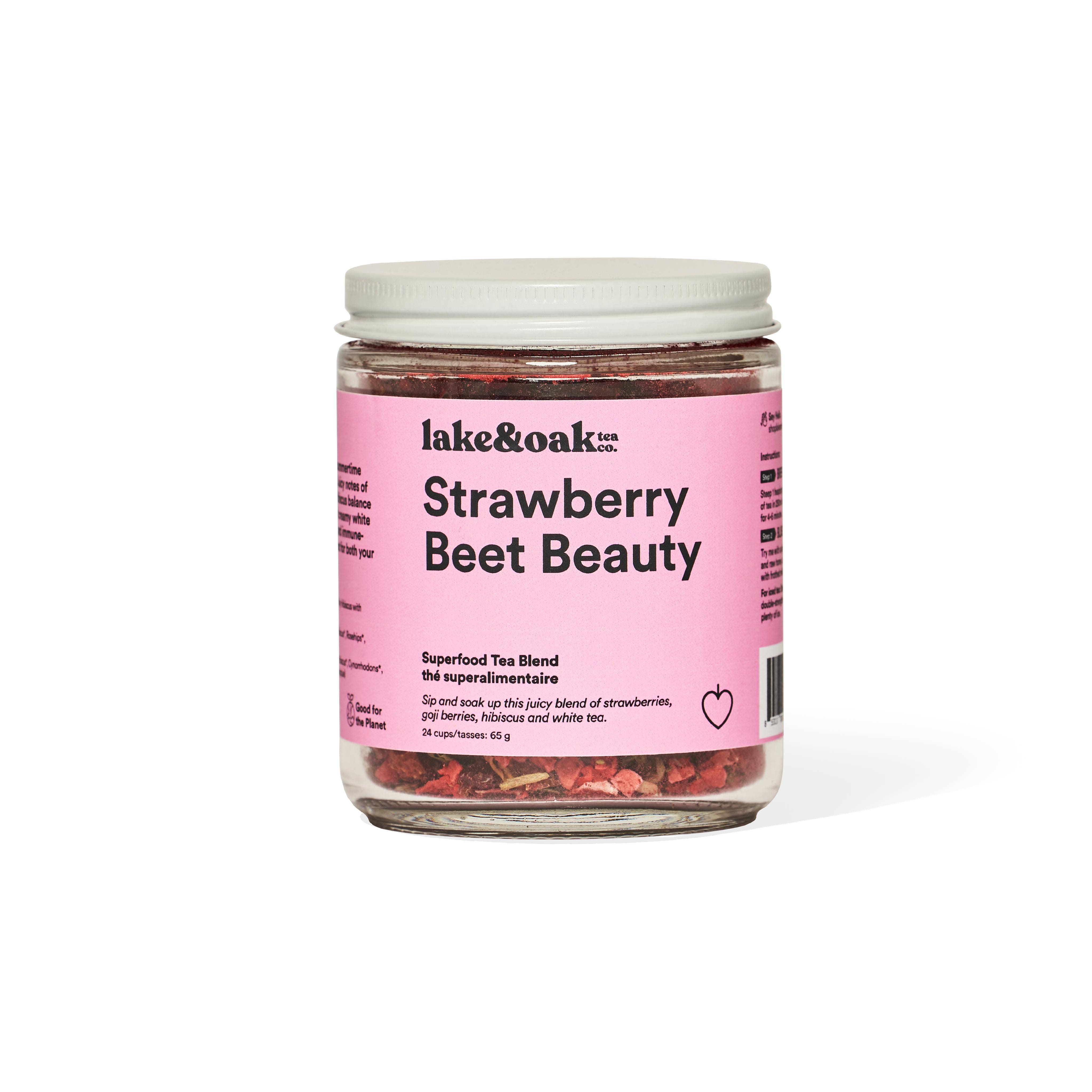 Lake & Oak Tea Co: Strawberry Beet Beauty - Superfood Tea Blend