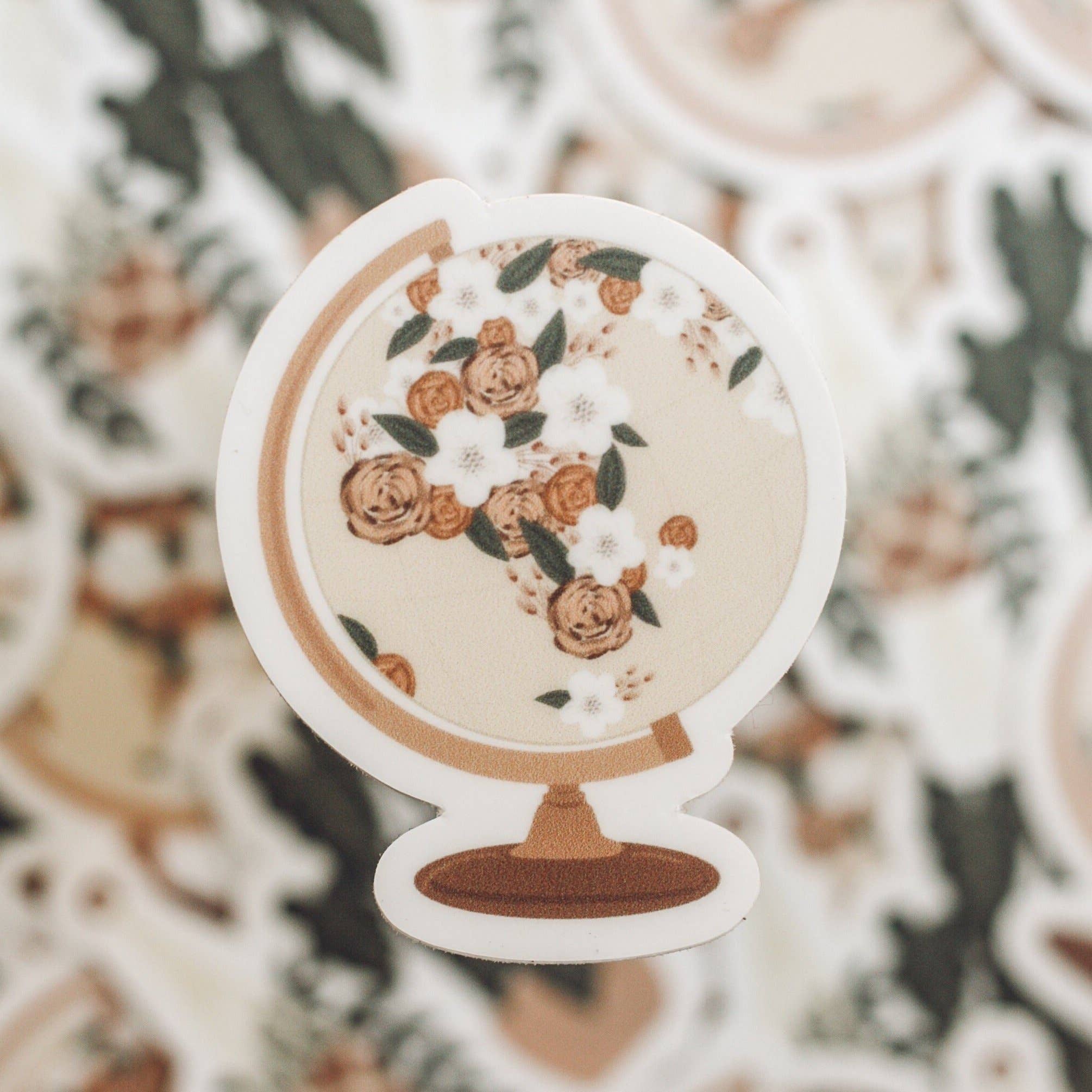 Jess's Paper Co: Sticker - Floral Globe