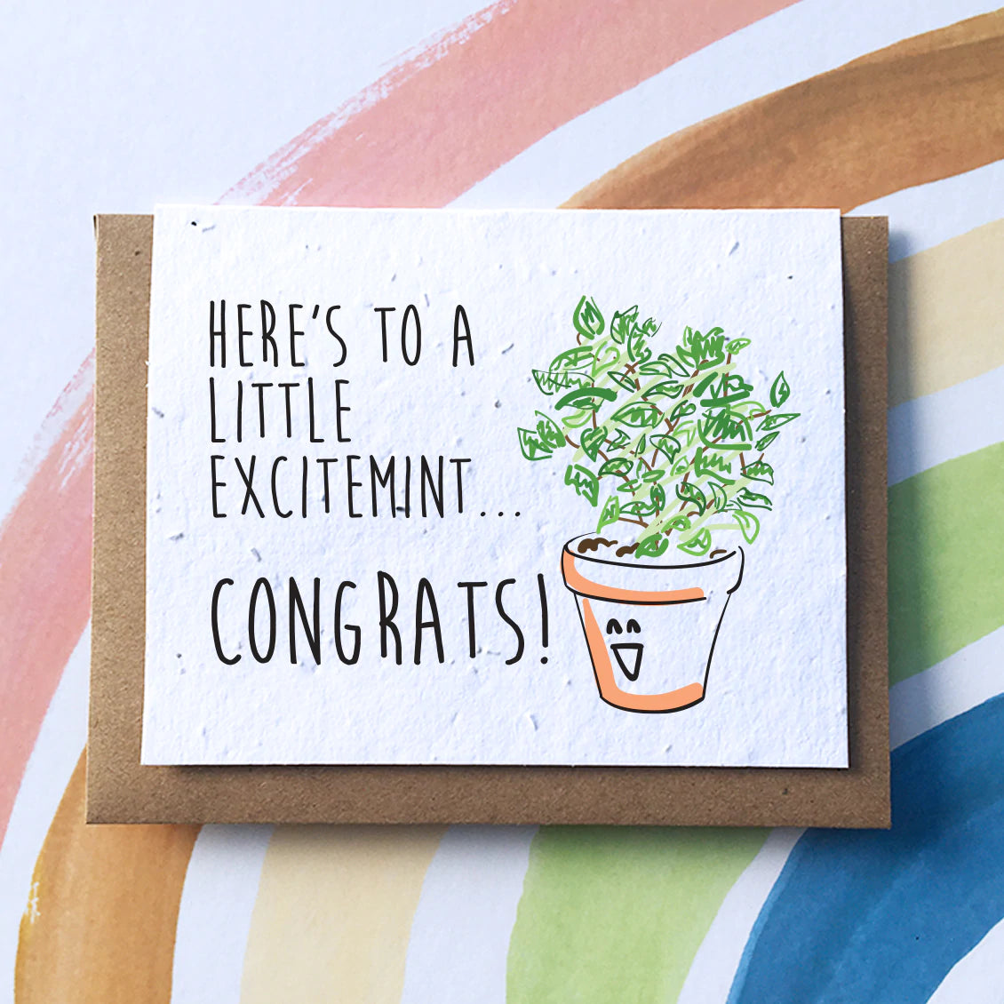 Here's to a Little Excitemint - Congrats Card